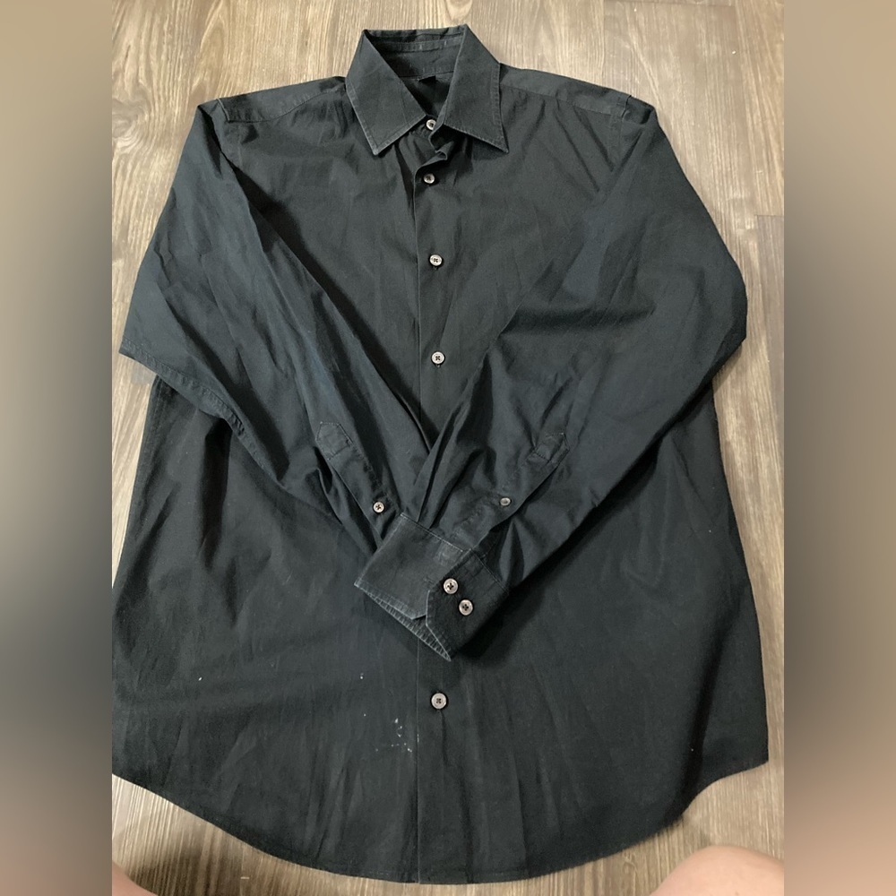 Banana Republic‎ Black Medium Button Down Shirt 15-15.5